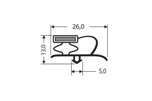 JPC-1510-050 | MAGNEETDICHTING MET MAGNEET M25 2,55MTR/LNG