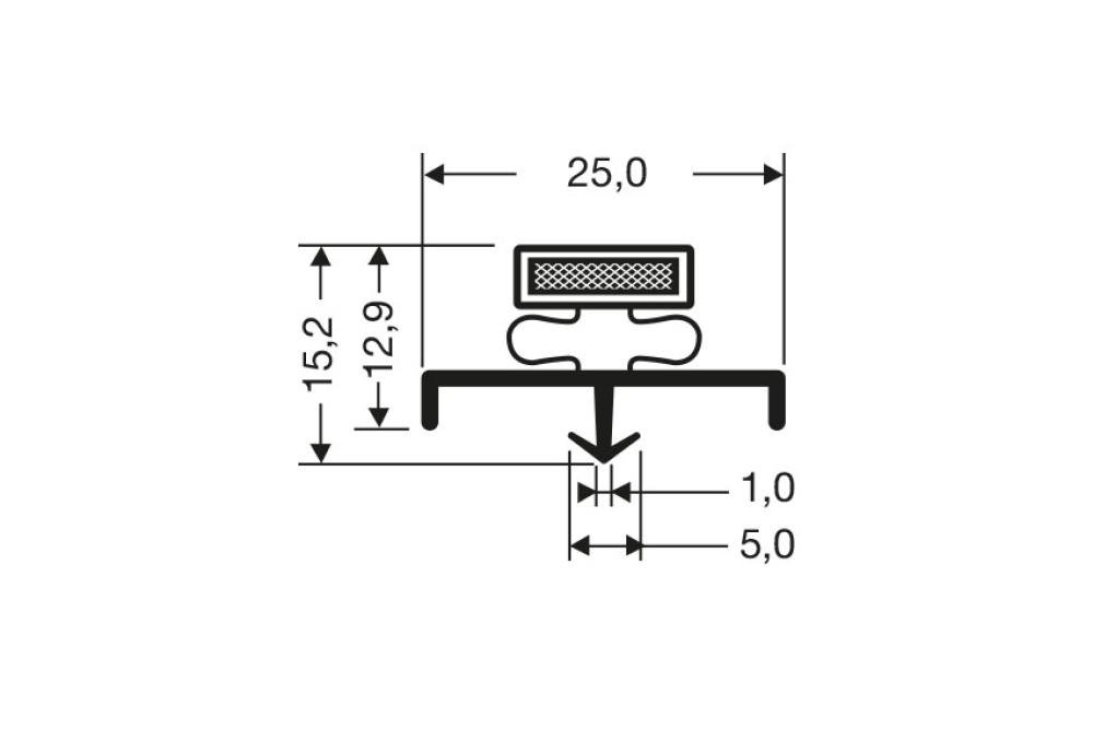 JPC-1650-050 | MAGNEETDICHTING MET MAGNEET M18 2.44MTR/LNG