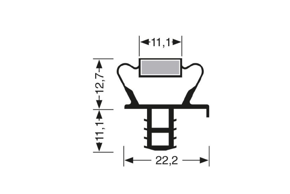 JPC-1810-050 | MAGNEETDICHTING MET MAGNEET M25 2.44MTR/LNG