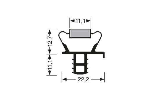 JPC-1810-050 | MAGNEETDICHTING MET MAGNEET M25 2.44MTR/LNG