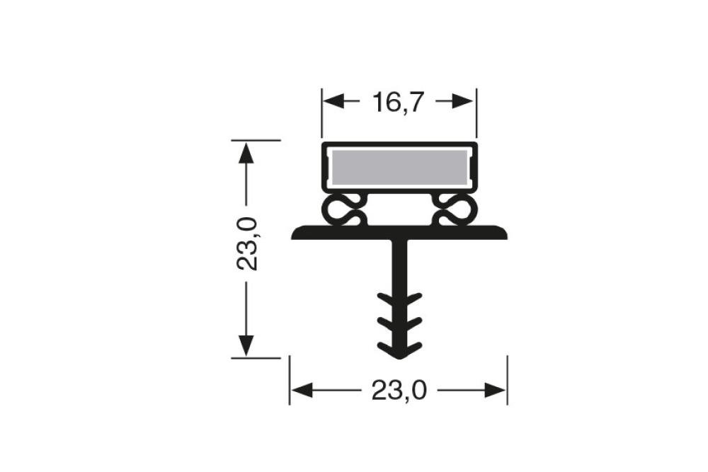 JPC-1820-050 | MAGNEETDICHTING MET MAGNEET M71 2.44MTR/LNG