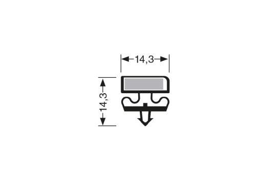 JPC-1680-020 | MAGNEETDICHTING MET MAGNEET M25 2.44MTR/LNG