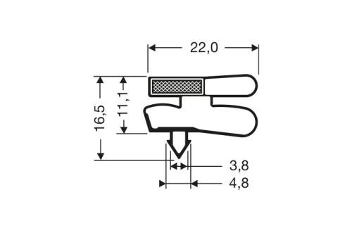 JPC-1520-010 | MAGNEETDICHTING MET MAGNEET M25 2,55MTR/LNG