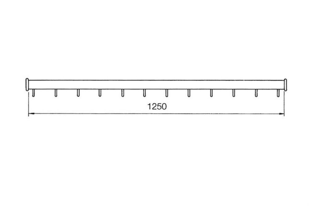 CHB-3054-852 | BARRE A VIANDE DROIT FINITION : E6/EV1 - 1250MM