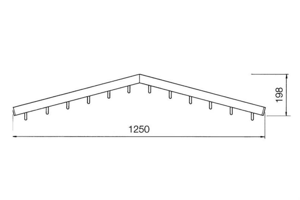 CHB-3061-852 | ALUMINIUM VLEESBAAR GEPLOOID BOVEN AFWERKING : E6/EV1 - 1250MM