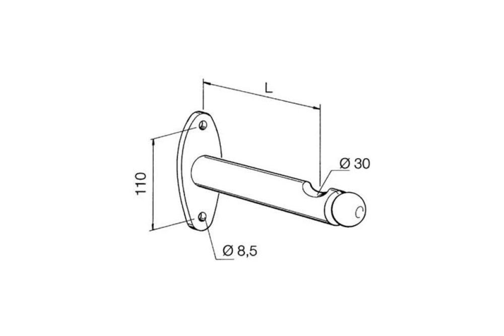 CHB-3075-852 | CONSOLE MURALE 150MM FINITION : E6/EV1