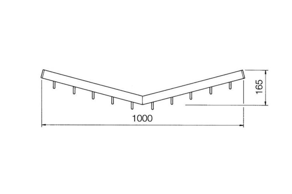 CHB-3079-852 | BARRE A VIANDE ALU ANGULAIRE - Ø30MM FINITION : E6/EV1 - L=1000MM