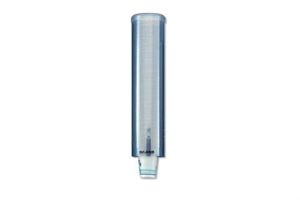 CDP-4302-000 | WATERCUPDISPENSER 'PULL' TYPE - BREED TRANSPARANT BLAUW - Ø70-85MM