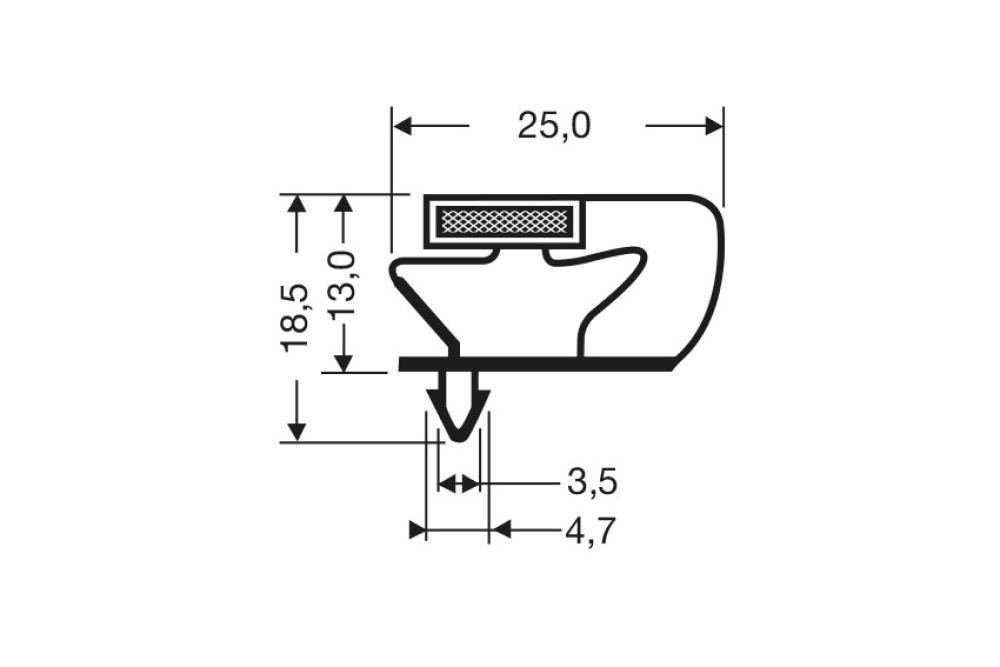 JPC-2050-050 | INDRUKPROFIEL 2,55MTR/LNG