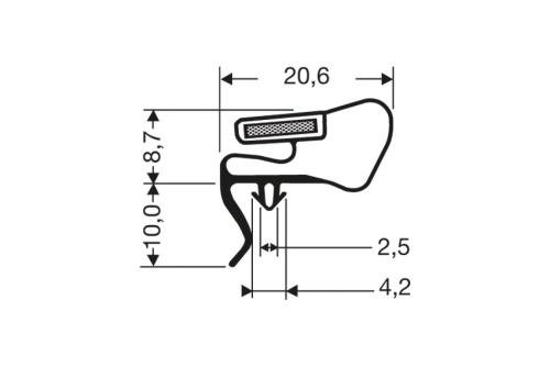 JPC-2110-050 | MAGNEETDICHTING - 2550MM/LNG