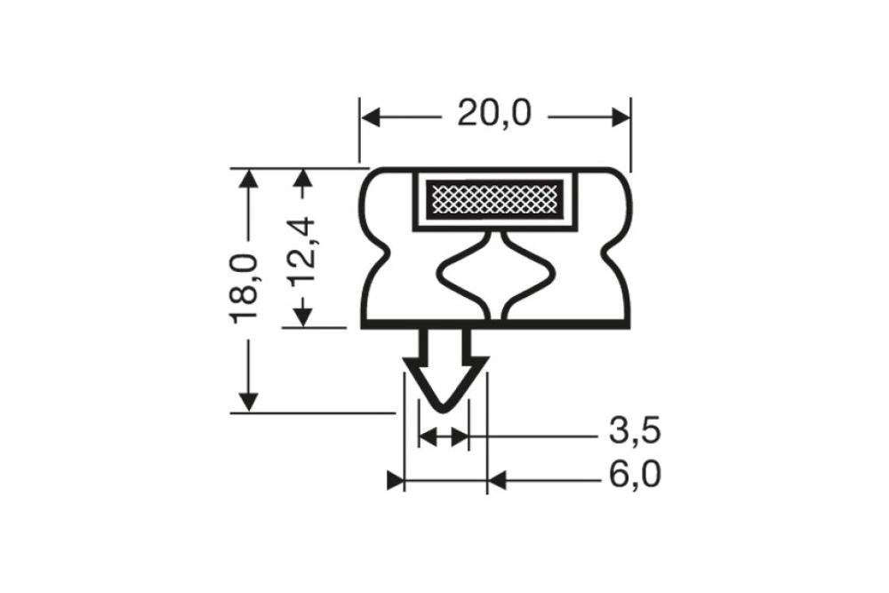 JPC-2120-050 | JOINT MAGNETIQUE - 2550MM/LNG AVEC AIMANT M18