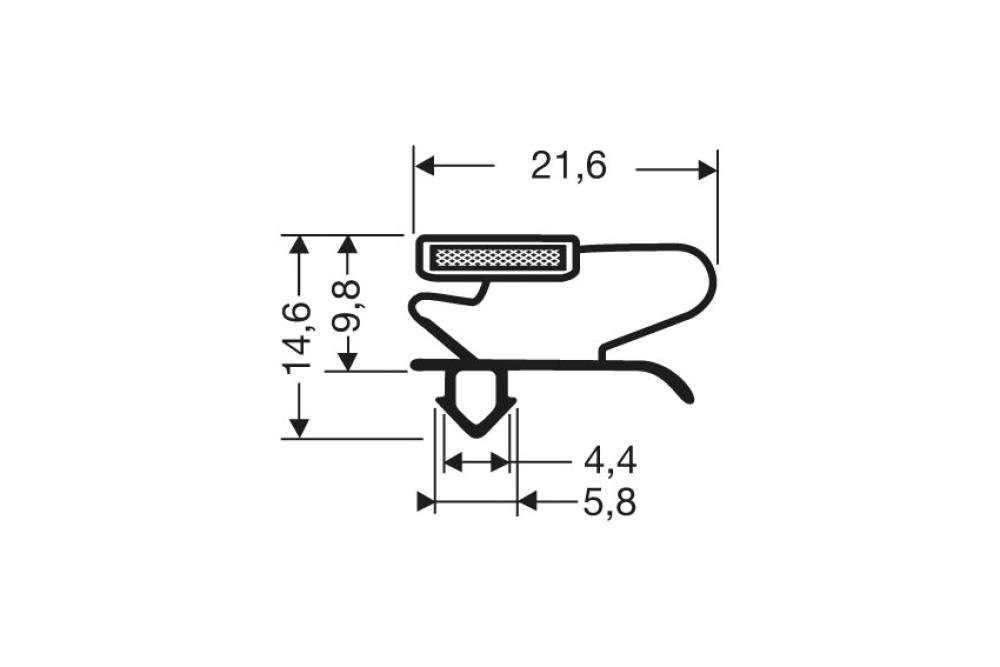 JPC-2194-020 | MAGNEETDICHTING - 2550MM/LNG