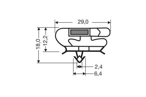 JPC-2161-050 | MAGNEETDICHTING - 2550MM/LNG