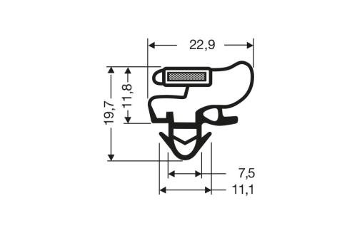 JPC-1950-020 | MAGNEETDICHTING - 2550MM/LNG