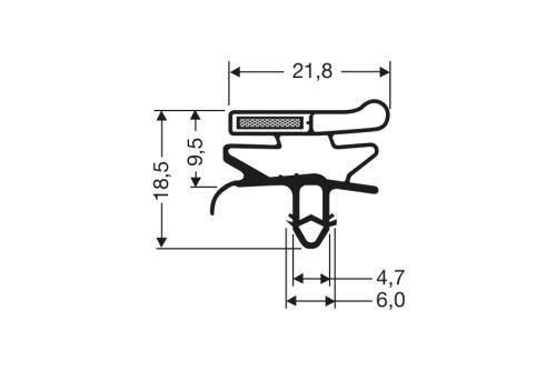 JPC-1930-050 | MAGNEETDICHTING - 2550MM/LNG