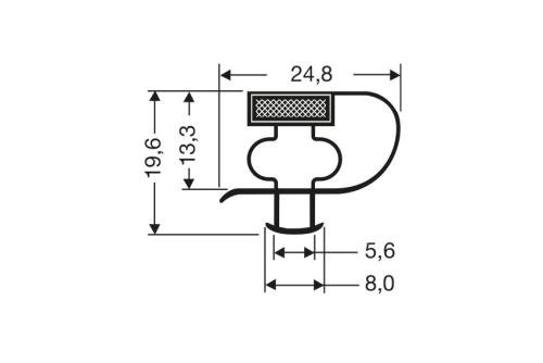 JPC-1960-050 | MAGNEETDICHTING - 2550MM/LNG INCL. MAGNEET MS20