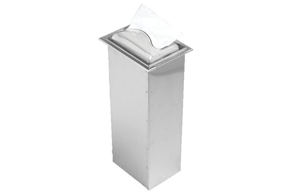SDP-2002-841 | INBOUW SERVETDISPENSER MET RVS KOKER TRANSPARANT FRONT - INTERFOLD