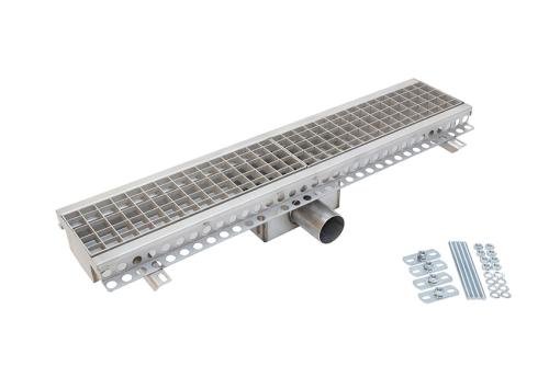 FMG-0001-000 | BAKGOOT RVS 150X1000MM AFVOER HORIZONTAAL - INCL. ROOSTERS