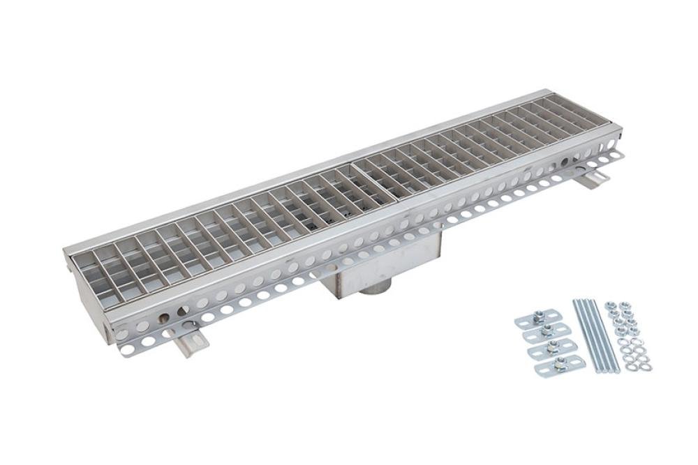 FMG-0011-000 | BAKGOOT RVS 150X1000MM AFVOER VERTICAAL - INCL. ROOSTERS