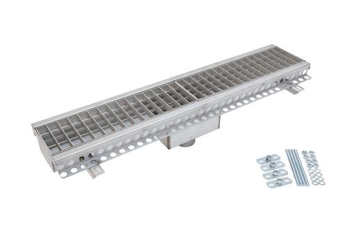 FMG-0011-000 | BAKGOOT RVS 150X1000MM AFVOER VERTICAAL - INCL. ROOSTERS