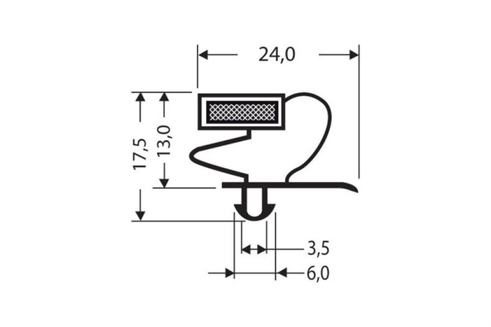 JPC-1220-050 | MAGNEETDICHTING MET MAGNEET M18 2.55MTR/LNG
