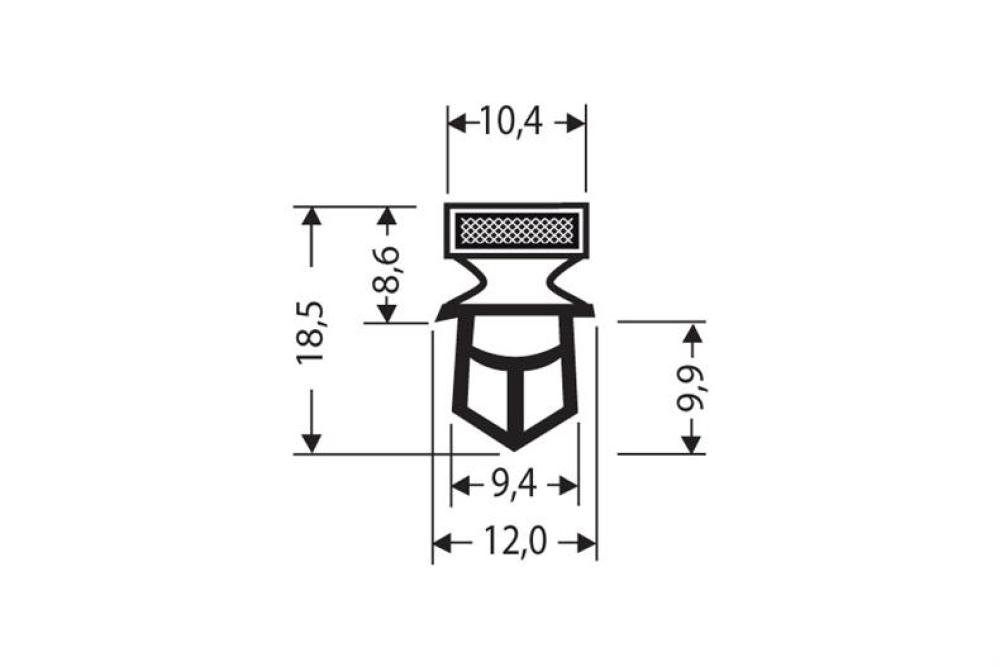 JPC-1230-050 | MAGNEETDICHTING MET MAGNEET M25 2.55MTR/LNG