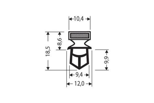 JPC-1230-050 | MAGNEETDICHTING MET MAGNEET M25 2.55MTR/LNG