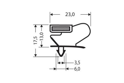 JPC-1250-050 | MAGNEETDICHTING MET MAGNEET M18 2.55MTR/LNG