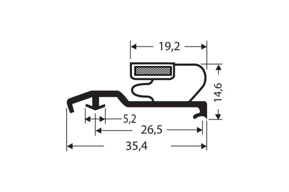 JPC-1270-020 | MAGNEETDICHTING MET MAGNEET B25 2.6MTR/LNG