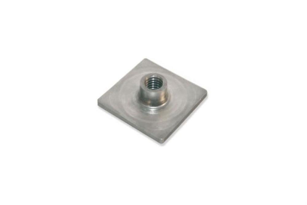 TSP-6240-000 | RVS AISI 304 AANLASPLAAT BUIS 40X40MM MET DRAADINZETSTUK M12