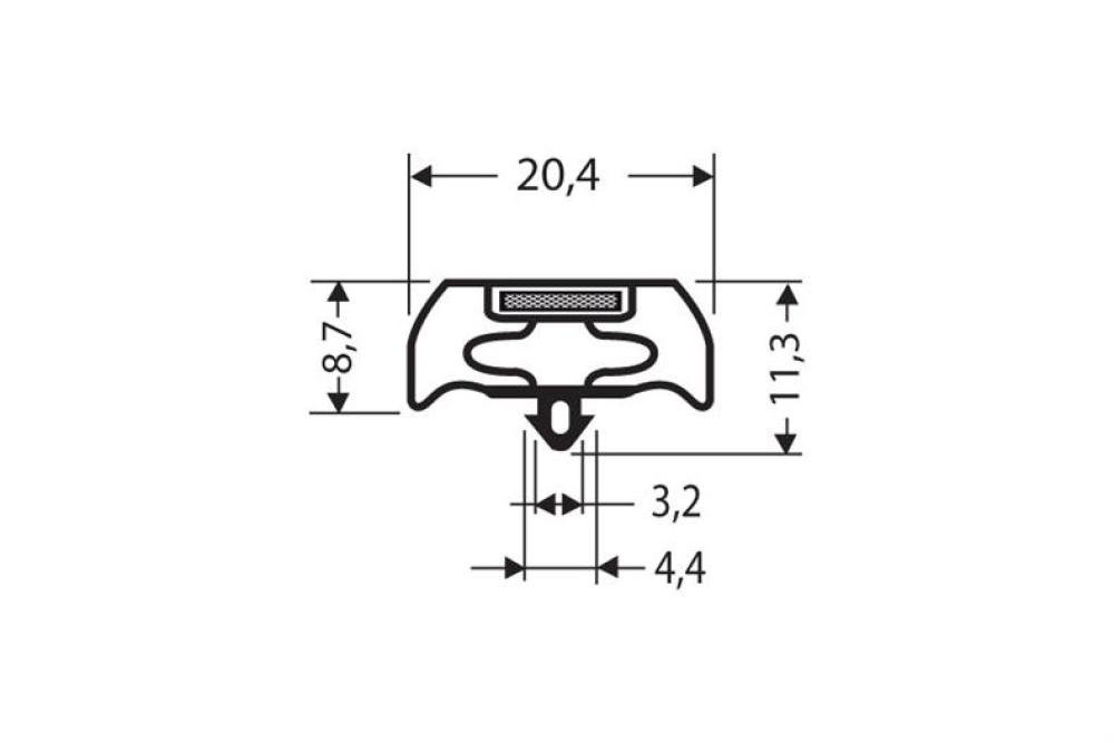 JPC-1280-050 | MAGNEETDICHTING MET MAGNEET M66 2.55MTR/LNG