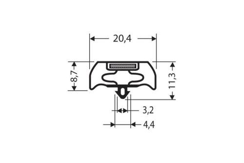 JPC-1280-050 | MAGNEETDICHTING MET MAGNEET M66 2.55MTR/LNG
