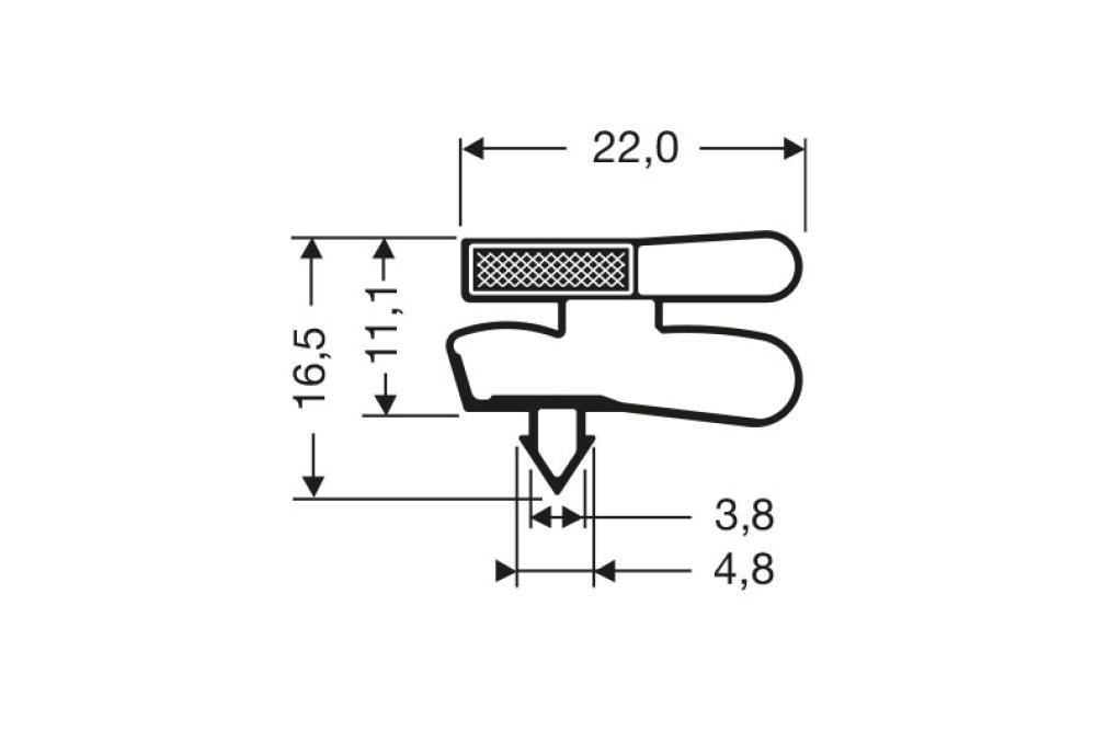 JPC-1520-050 | JOINT MAGNETIQUE - 2550MM/LNG AVEC AIMANT M25