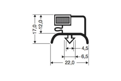 JPC-1560-050 | MAGNEETDICHTING MET MAGNEET M15 2,55MTR/LNG