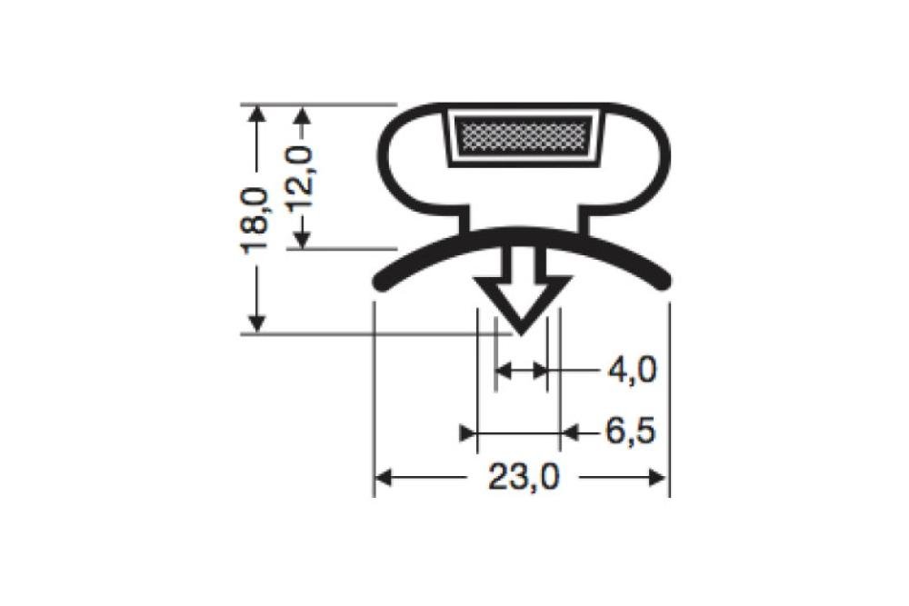 JPC-1570-050 | MAGNEETDICHTING MET MAGNEET MS20 2,55MTR/LNG