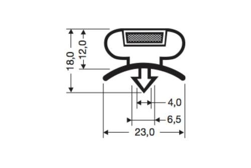 JPC-1570-050 | MAGNEETDICHTING MET MAGNEET MS20 2,55MTR/LNG