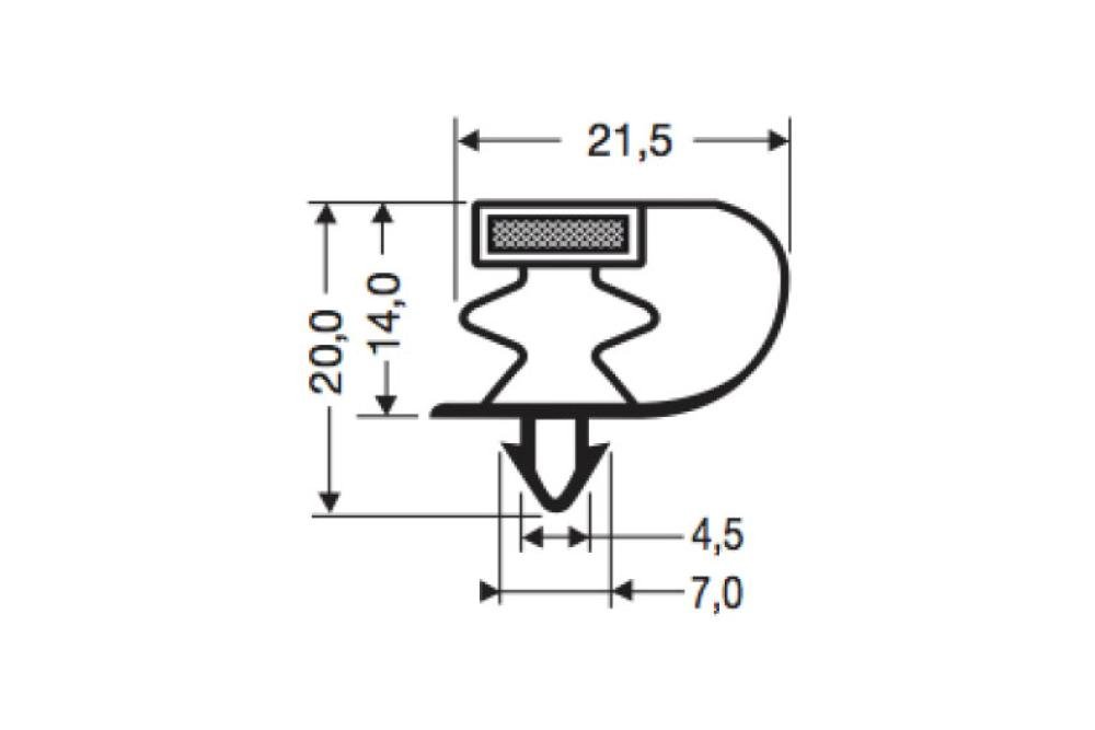 JPC-1590-050 | MAGNEETDICHTING MET MAGNEET M25 2,6MTR/LNG