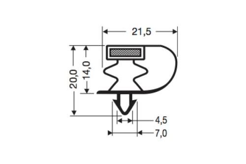 JPC-1590-050 | MAGNEETDICHTING MET MAGNEET M25 2,6MTR/LNG