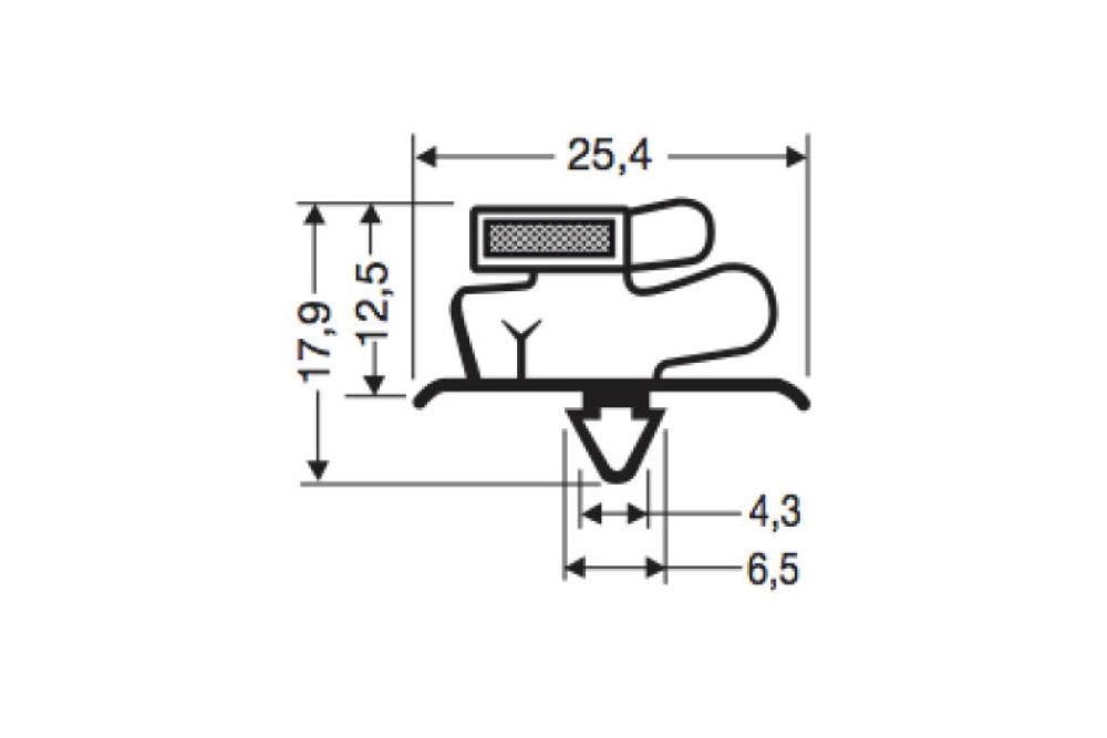 JPC-1600-050 | MAGNEETDICHTING MET MAGNEET M76 2,6MTR/LNG