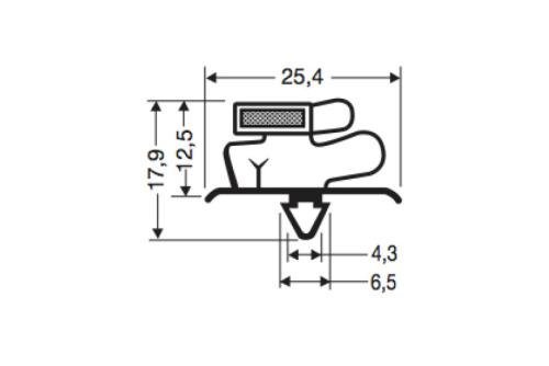 JPC-1600-050 | MAGNEETDICHTING MET MAGNEET M76 2,6MTR/LNG