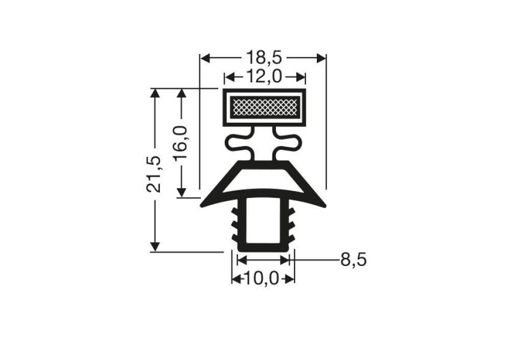 JPC-1720-050 | MAGNEETDICHTING MET MAGNEET B25 2.440MTR/LNG