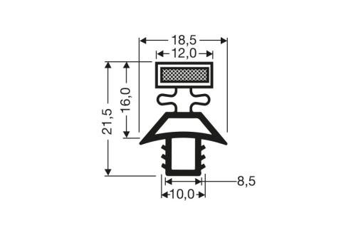 JPC-1720-050 | MAGNEETDICHTING MET MAGNEET B25 2.440MTR/LNG