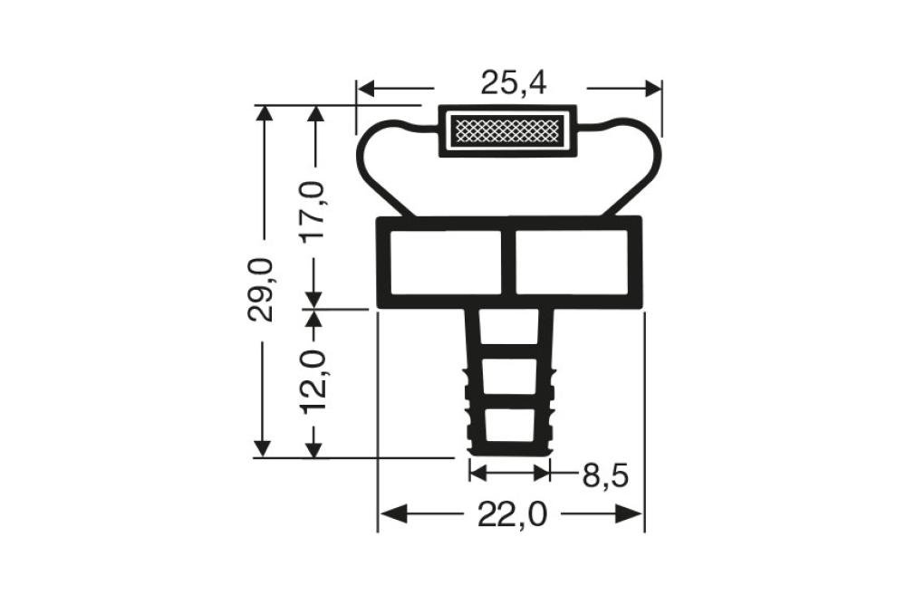 JPC-1830-050 | MAGNEETDICHTING MET MAGNEET B25 2.440MTR/LNG