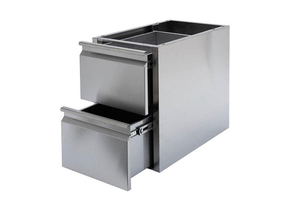 LIC-1270-841 | NEUTRALE RVS LADEBLOK - 2 LADES GN1/1 - AISI304