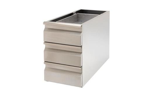 LIC-1370-841 | NEUTRALE RVS LADEBLOK - 3 LADES GN1/1 - AISI304
