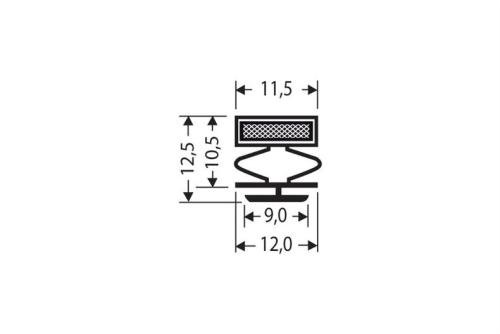 JPC-1260-050 | MAGNEETDICHTING MET MAGNEET M25 2.55MTR/LNG