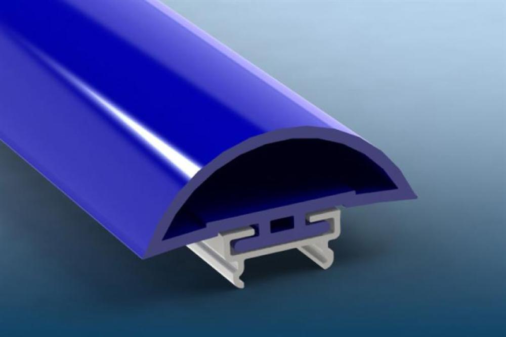 BRP-1903-315 | BANDE PVC DOUX BLEU 62X22MM - 4MTR/LNG