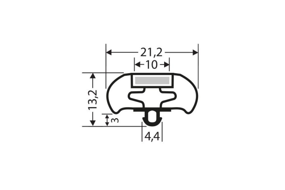 JPC-1320-050 | MAGNEETDICHTING MET MAGNEET M66 2.50MTR/LNG