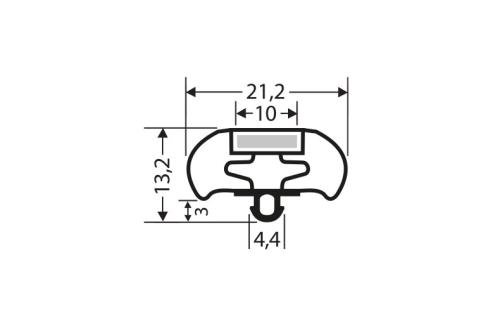 JPC-1320-050 | MAGNEETDICHTING MET MAGNEET M66 2.50MTR/LNG