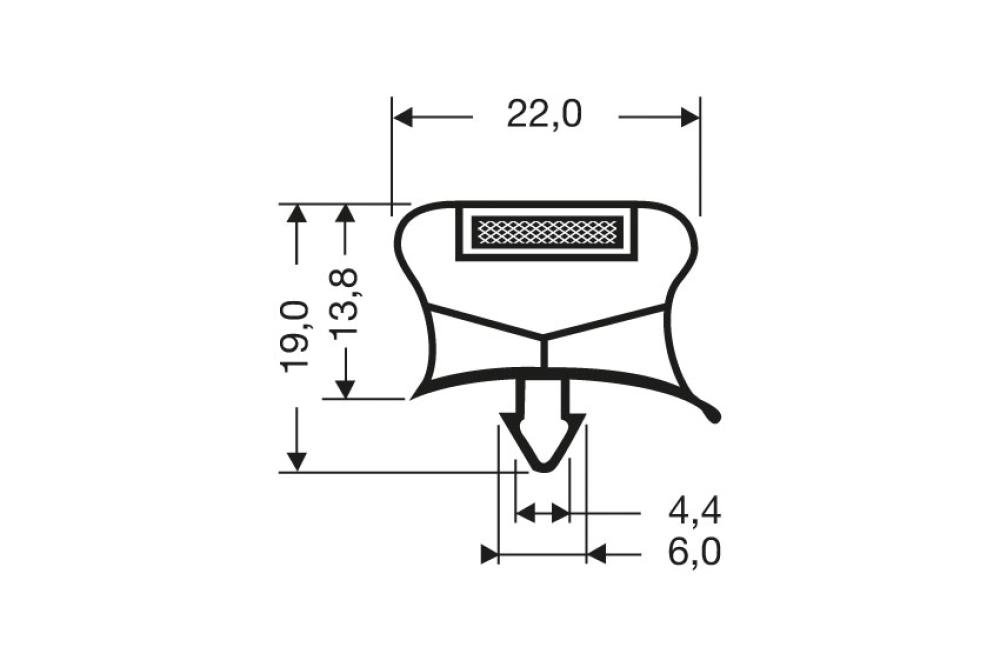 JPC-1340-050 | MAGNEETDICHTING MET MAGNEET M18 2.55MTR/LNG